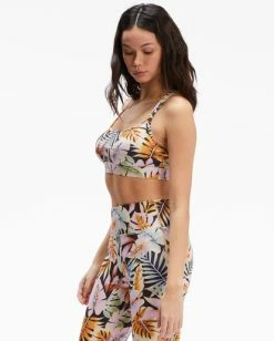 Billabong Paradise Strappy Sports Bra BLACK PEBBLE (bpb) -billabong shop abjbr00102 billabongw bpb sd1 1