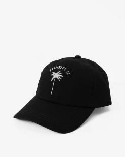 Billabong Dad Cap Strapback Hat BLACK PEBBLE (bpb) -billabong shop abjha00196 billabongp bpb frt1
