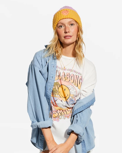Billabong X Smiley Beanie BRIGHTER DAYS (ygk0) 4 Billabong X Smiley Beanie BRIGHTER DAYS (ygk0) - Image 4