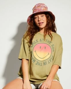 Billabong X Smiley Bucket Hat MULTI (mul) -billabong shop abjha00225 billabongw mul frt1 1