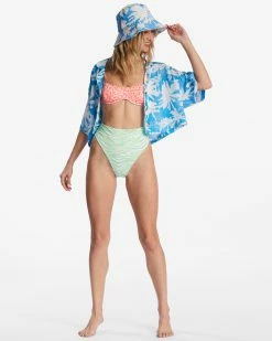 Billabong Pipe Still Single Bucket Hat BLUE HAWAII (bmm0) -billabong shop abjha00227 billabongw bmm0 frt9