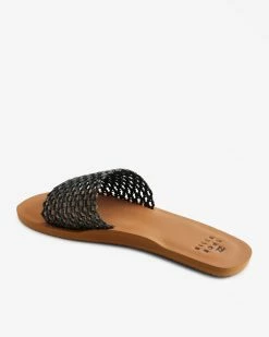 Billabong Siesta Single Strap Slide Sandals BLACK -billabong shop abjl100046 billabongp blk bck1