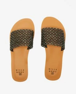Billabong Siesta Single Strap Slide Sandals BLACK -billabong shop abjl100046 billabongp blk frt3 1
