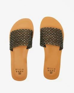 Billabong Siesta Single Strap Slide Sandals BLACK