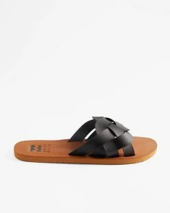 Billabong Lana Slider Sandals OFF BLACK (ofb) 9 Billabong Lana Slider Sandals OFF BLACK (ofb) -billabong shop abjl100073 billabongp ofb sd1