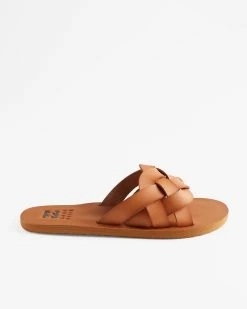 Billabong Lana Slider Sandals TAN (tan) -billabong shop abjl100073 billabongp tan sd1