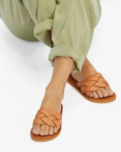 Billabong Lana Slider Sandals TAN (tan) -billabong shop abjl100073 billabongw tan frt2