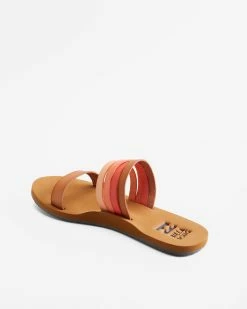 Billabong Sunny Isles Multi-Strap Slide Sandals ORANGE CRUSH (ocu) -billabong shop abjl200042 billabongp ocu bck1