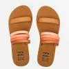 Billabong Sunny Isles Multi-Strap Slide Sandals ORANGE CRUSH (ocu)