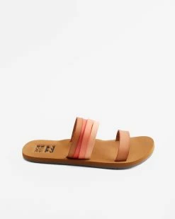 Billabong Sunny Isles Multi-Strap Slide Sandals ORANGE CRUSH (ocu) -billabong shop abjl200042 billabongp ocu sd1