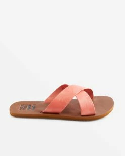 Billabong See Thru Me Single Strap Sandals ORANGE CRUSH (ocu) -billabong shop abjl200050 billabongp ocu sd1 1