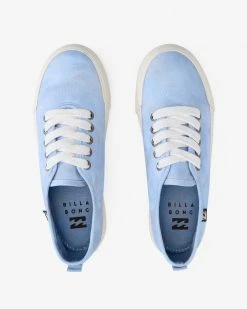 Billabong Puebla Canvas Platform Shoes BLISS BLUE (bll0) -billabong shop abjs300019 billabongp bll0 frt3