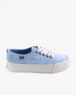 Billabong Puebla Canvas Platform Shoes BLISS BLUE (bll0) -billabong shop abjs300019 billabongp bll0 sd1