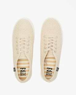 Billabong Puebla Canvas Platform Shoes NATURAL (nat) -billabong shop abjs300019 billabongp nat frt3