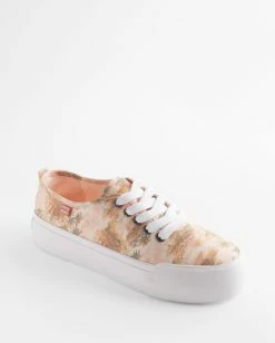 Billabong Puebla Canvas Platform Shoes BUTTERMILK (yej0) -billabong shop abjs300019 billabongp yej0 frt1 1