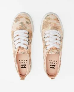 Billabong Puebla Canvas Platform Shoes BUTTERMILK (yej0) -billabong shop abjs300019 billabongp yej0 frt3
