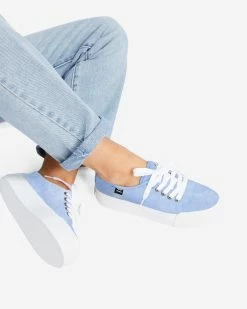 Billabong Puebla Canvas Platform Shoes BLISS BLUE (bll0) -billabong shop abjs300019 billabongw bll0 frt1