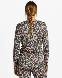 Billabong A/Div Warm Up Tech Long Sleeve Knit Top OFF BLACK (ofb) -billabong shop abjto00107 billabongw ofb bck1