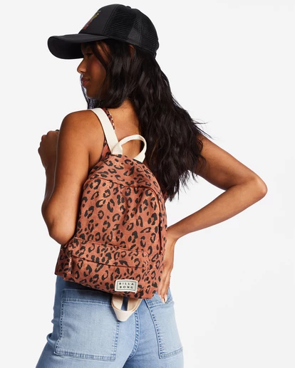 Billabong Mini Mama Canvas Backpack BRICK (brk) 6 Billabong Mini Mama Canvas Backpack BRICK (brk) - Image 6