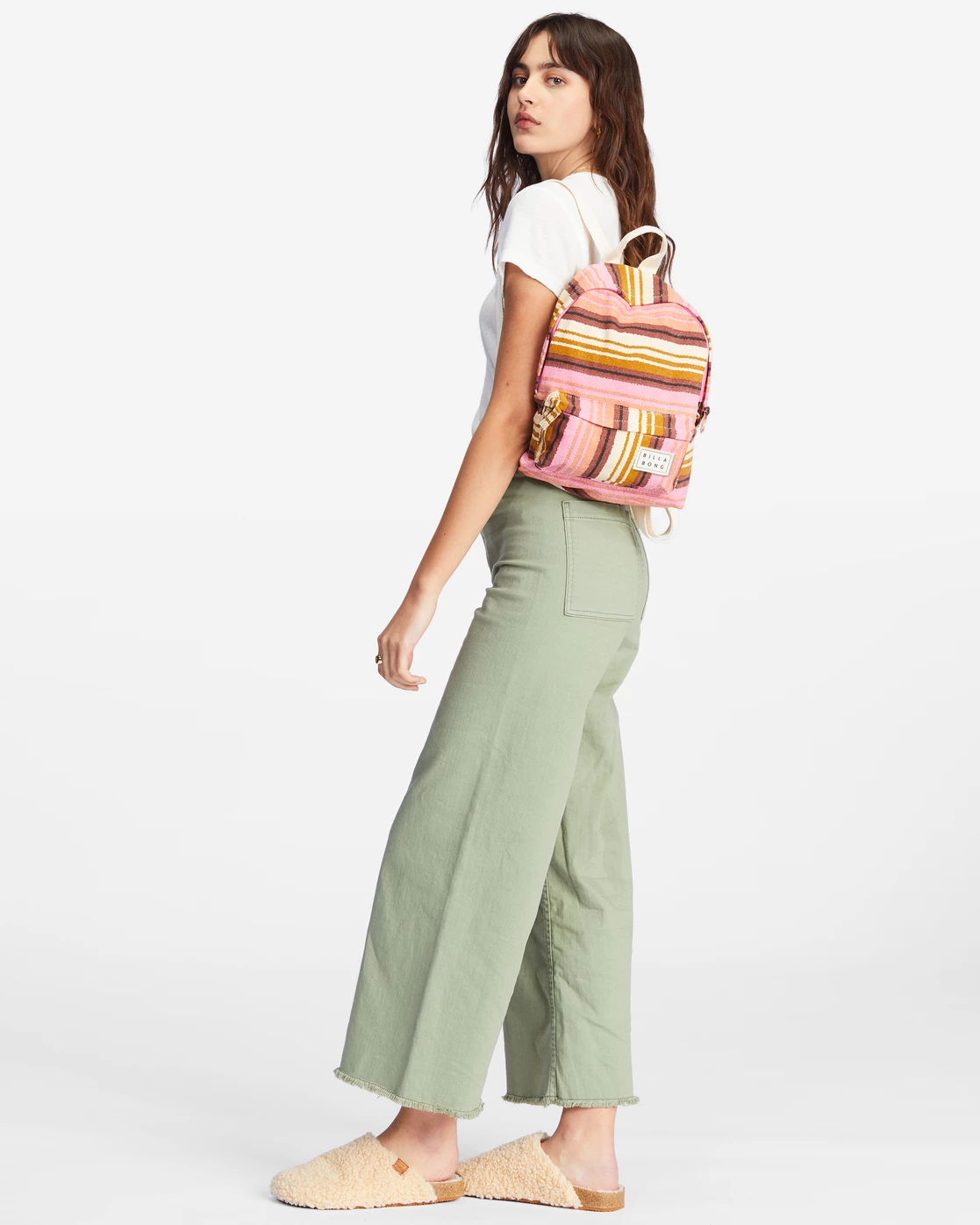 Billabong Mini Mama Canvas Backpack PINK SKIES (mfr0) 2 Billabong Mini Mama Canvas Backpack PINK SKIES (mfr0) - Image 2