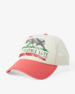 Billabong Pitstop Trucker Hat CORAL CRUSH (mjp0) -billabong shop jaht7pit billabongp mjp0 frt1