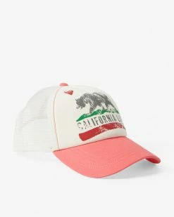 Billabong Pitstop Trucker Hat CORAL CRUSH (mjp0) -billabong shop jaht7pit billabongp mjp0 frt3
