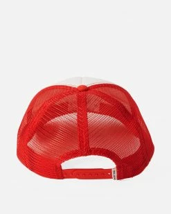Billabong Pitstop Trucker Hat RED MAGIC (rqc0) -billabong shop jaht7pit billabongp rqc0 bck1