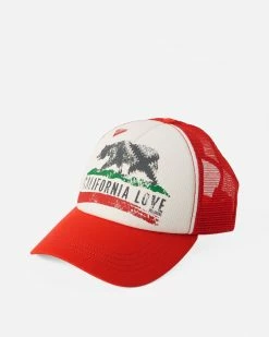 Billabong Pitstop Trucker Hat RED MAGIC (rqc0) -billabong shop jaht7pit billabongp rqc0 sd1