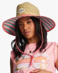 Billabong Tipton Straw Lifeguard Hat PINK WINK (mfk0) -billabong shop jahwnbti billabongw mfk0 dtl1