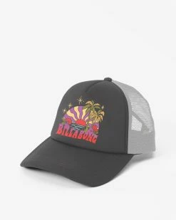 Billabong Across Waves Trucker Hat BLACK PEBBLE (bpb) -billabong shop jahwqbac billabongp bpb frt1