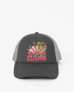 Billabong Across Waves Trucker Hat BLACK PEBBLE (bpb) -billabong shop jahwqbac billabongp bpb frt2