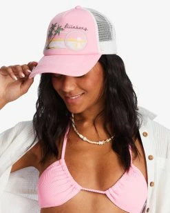 Billabong Across Waves Trucker Hat PINK WINK (mfk0)
