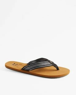Billabong Baja Sandals BLACK/WHITE (blw) -billabong shop jfot1bba billabongp blw frt1