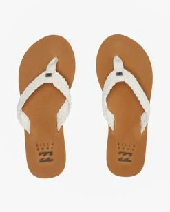 Billabong Baja Sandals WHITE (wht) -billabong shop jfot1bba billabongp wht frt3 1