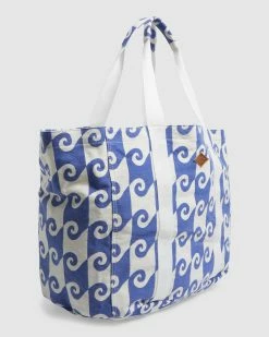Billabong The Curl Tote Bag BLUE (blu) -billabong shop ubjbt00171 billabongp blu sd1