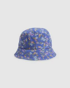 Billabong Chiquita Bucket Hat BLUE (brl0) -billabong shop ubjha00214 billabongp brl0 bck1